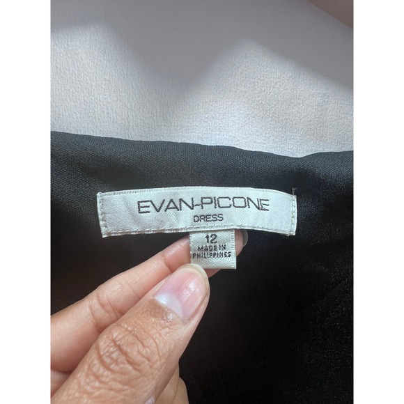Y2K Evan-Picone Leopard Print Ruched Sheath Dress Brown Black Size 12 Sleeveless - Picture 6 of 6